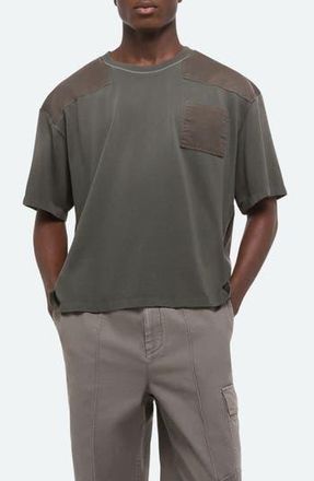 Helmut Lang Patch Cotton T-Shirt in Moss - F03 at Nordstrom Rack, Size Medium