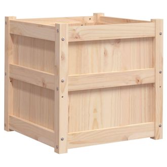 vidaXL Jardinera Madera Maciza De Pino 50x50x50 Cm Vidaxl