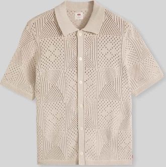 Levi's Regular Fit Kurzarmhemd aus Baumwoll-Strick in Offwhite, Gr&ouml;&szlig;e XXL