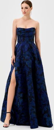 Bariano Zafiya Strapless Ball Gown in Navy at Nordstrom, Size 6