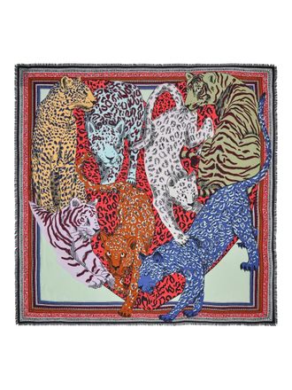 Bimba & Lola feline-heart scarf - women - Modal - One Size - Red