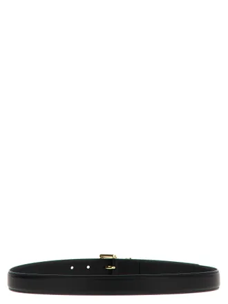 Ferragamo Gold Double Gancini Belt - Black