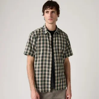Levi's Short Sleeve Authentic Button Down Lightweight Shirt - Mens - 2XL - Multi Colour / Xavier Plaid Ponderosa Pine