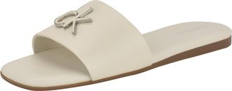 Calvin Klein Womens Yancie Flat Sandal, Ivory 151, 5.5 UK