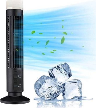 OEM Ventilador De Torre Silencioso - Sin Aspas - Refrigeraci&oacute;n Para El Hogar - Nivel De Ruido De 34 Db - 35 X 12 Cm - Negro