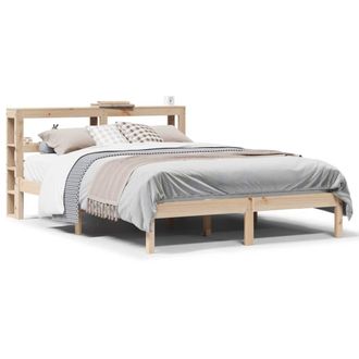 Berkfield Home Bed Frame without Mattress 120x190 cm Small Double Solid Wood Pine in Light Brown