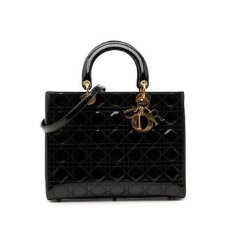 Dior Pre-owned Dior Large Patent Cannage Lady Dior Ladies RDEK0W3R2S3RZV13