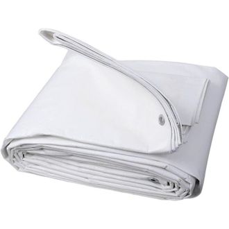 Woltu Lona Impermeable De Pe 280 G/m2 Lonas Para Piscinas Con Ojales De Aluminio Lona De Protecci&oacute;n Para Muebles Jard&iacute;n Piscina Y Coche Blanco 3x6m - Woltu