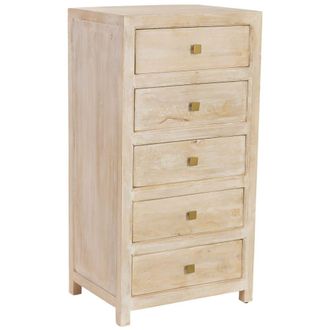 Wanderlust Deco Sinfonier de madera beige 5 cajones 60x45x116h cm