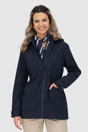 Alife And Kickin Parka ALIFE & KICKIN LeiaAKA, Damen, Gr. XXL, marine, Web, Obermaterial: 100% Polyester, unifarben, gerade Po-bedeckend, ohne Ausschnitt, Jacken Parka