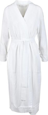 Fabiana Filippi Midi-jurk - Dames - Casual kleedjes - Wit - S - Katoen - Kleedjes