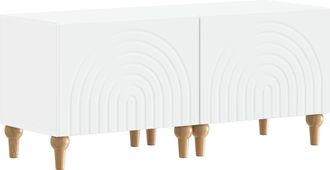 vidaXL Mueble De Tv Blanco Madera De Ingenier&iacute;a Vidaxl