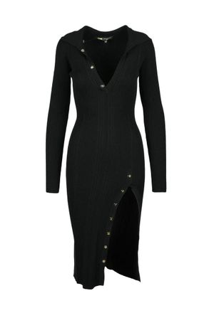 BABYLON Long Knit Dress Black