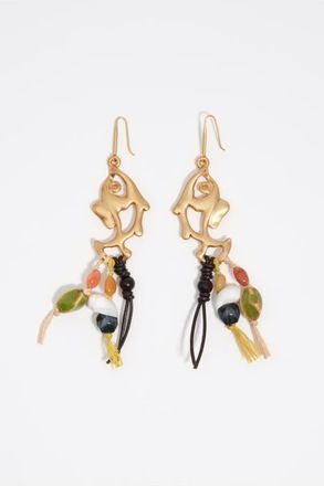Bimba & Lola Metal And Ceramic Fish Earrings in Gold at Nordstrom