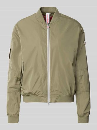 Frieda & Freddies Bomberjacke mit Label-Patches Modell BROOKLYN NEO in Khaki, Gr&ouml;&szlig;e 34