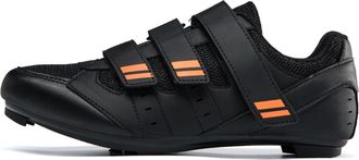 Generic Men Lightweight Outdoor Road Cycling Shoes - Wear-Resistant Breathable Cycling Shoes Compatible with Peloton (Black,10.5)