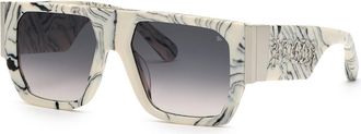 Philipp Plein SPP094M 09YL Womens Sunglasses White Size 54