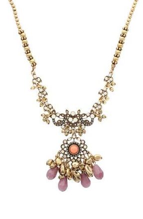 Olivia Welles Chyenne Collage Necklace in Burnished Gold /Multi at Nordstrom Rack