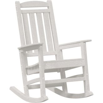vidaXL Silla Mecedora De Jard&iacute;n Blanco 70 X 92 X 108cm Pl&aacute;stico Vidaxl