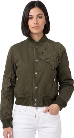 Dsquared2 Dark Green Mandarin Collar Jacket