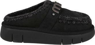 Mou Zwarte Slippers - Dames - Slip ons - Zwart - 41 EU - Schoenen