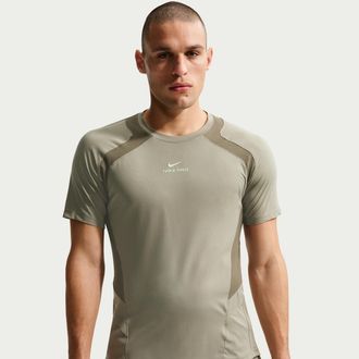 Nike Mens Nike Pro Training Dri-FIT ADV Short-Sleeve Top in Green | IF2214-320