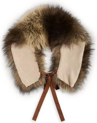Saachi Faux Fur Collar in Beige at Nordstrom Rack
