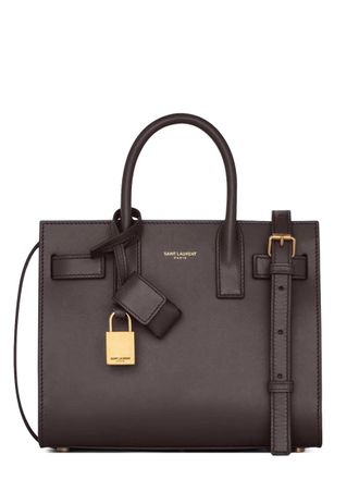 Saint Laurent Womens Sac De Jour Nano Handbag Green Lamb Leather Handbags Hand Bags