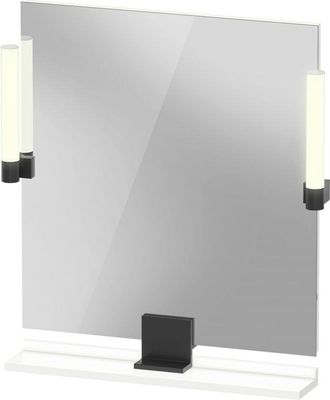 Duravit Duravit - Espejo Sivida, Negro Diamante Mate, 650x36x650mm, Luz