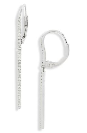 Meira T Diamond Spike Earrings in Silver at Nordstrom