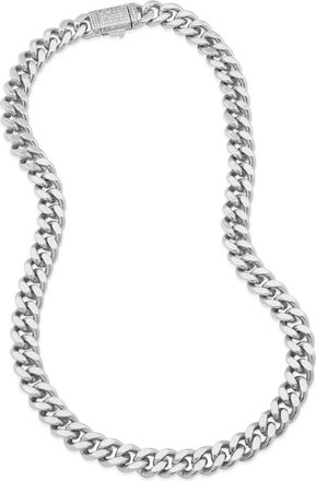 Savvy Cie Jewels Pavé Cubic Zirconia Chunky Curb Chain Necklace in White at Nordstrom Rack
