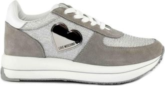 Love Moschino Grijze Sneakers - Dames - Sneakers - Grijs - 40 EU - Schoenen