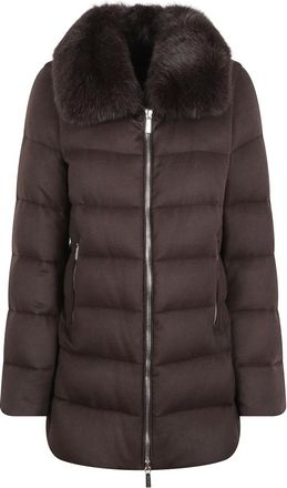 Moorer Doucine Dorado-Fur LS9 - Coats - Mujer - Marr&oacute;n - S