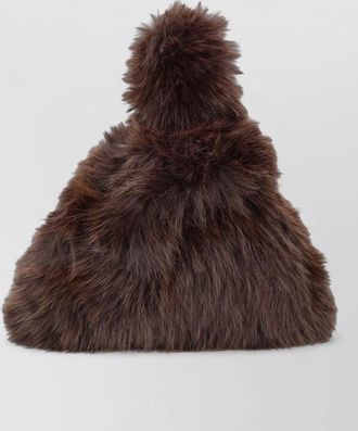 Msgm distinctive mini bag with faux fur texture