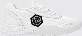 Philipp Plein Sneakers basse Hexagon Runner in pelle e maglia con monogram