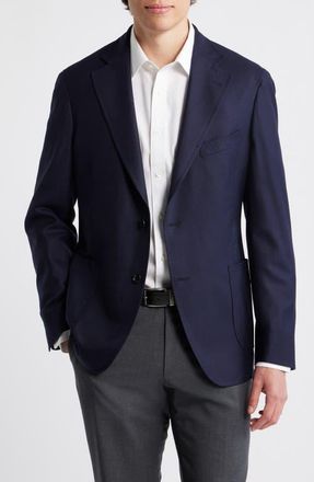 Samuelsohn Navy Wool Stretch Twill Blazer at Nordstrom, Size 42 Regular