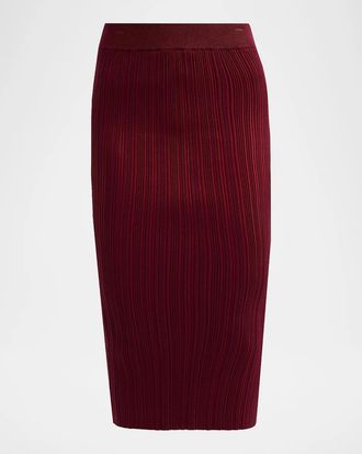 La Petite Robe Di Chiara Boni Kalika Rib-Knit Midi Skirt