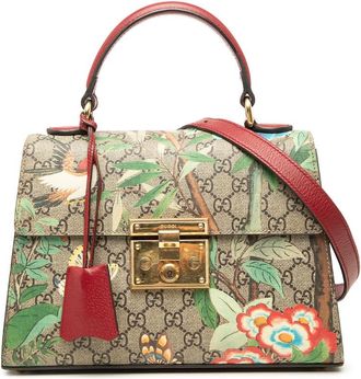 Gucci Pre-owned Gucci Small GG Supreme Tian Padlock Satchel Ladies PBBNBMGO2BX02CKQ