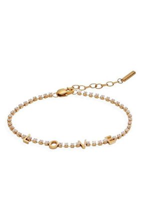 Alex and Ani Love Tennis Bracelet in Gold at Nordstrom