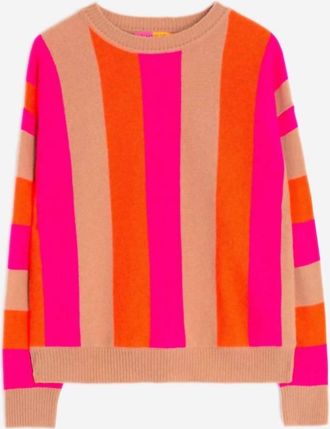 Vilagallo Womens Sherbet Sweater In Pink/orange