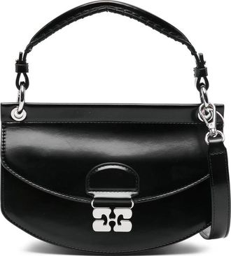Ganni Curved Leather Cross Body Bag