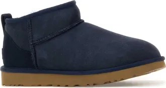 UGG Womens Navy Blue Suede Classic Ultra Mini Ankle Boots Darkindigo Stivali