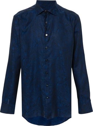 Etro Casual Shirts - Heren - Casual Overhemden - Blauw - L - Overhemden