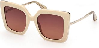 Max Mara MM0051 DESIGN4 25F Womens Sunglasses White Size 52