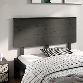 vidaXL Testiera per Letto Grigia 144x6x82,5cm Legno Massello di Pino - Vidaxl