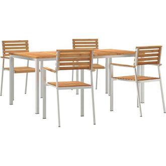 vidaXL Conjunto De Comedor De Jard&iacute;n 5 Pcs Vidaxl