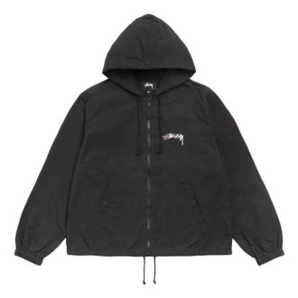 St&uuml;ssy Waxed Cotton Beach Shell Black 115951-BLAC