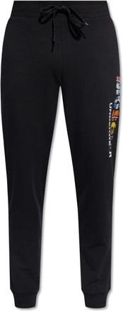 Moschino Trainingsbroeken met logo - Heren - Sweatpants - Zwart - XL - Katoen - Broeken