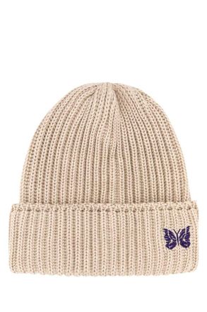 Needles Beige Watch Cap Embroidered Beanie