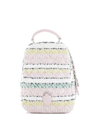 Chanel Classic CC Chain Pocket Quilted Tweed Mini backpack - Rosa